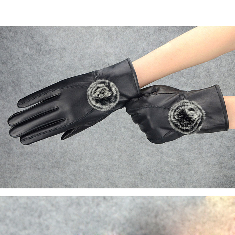 Women Winter Genuine Leather G - огляд і ціна Wool Glove Lined