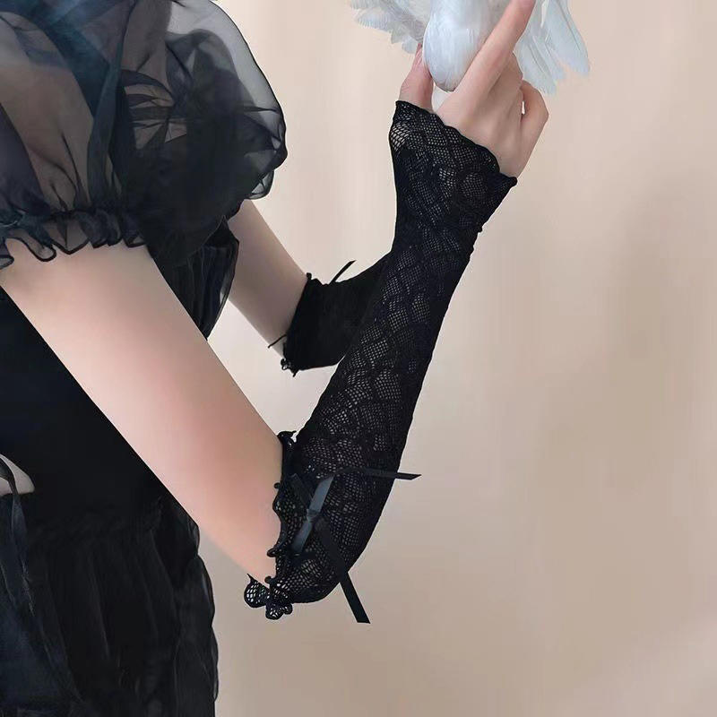 Summer Long Lace Ruffle Mesh F - огляд і ціна Fingerless Glove Knit