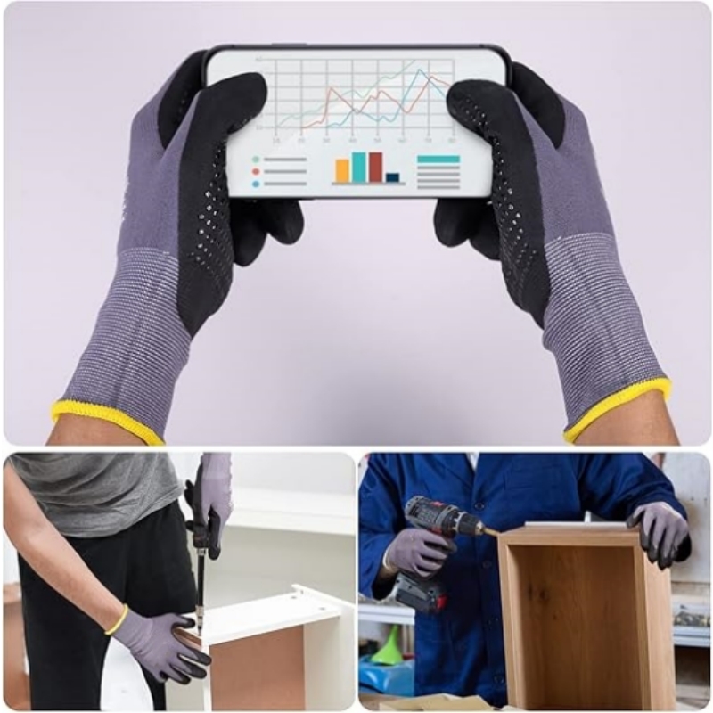 Micro-Foam Safety Work Gloves  - огляд і ціна Nitrile Mechanic Glove