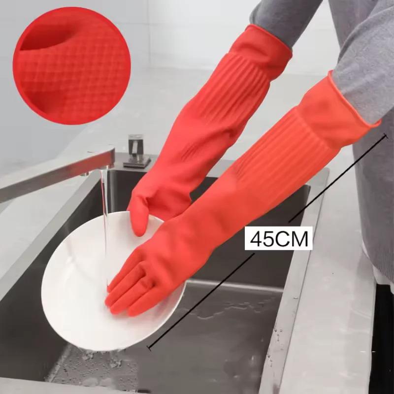 Long Reusable Rubber Dishwashi - огляд і ціна Rubber Glove Cleaning