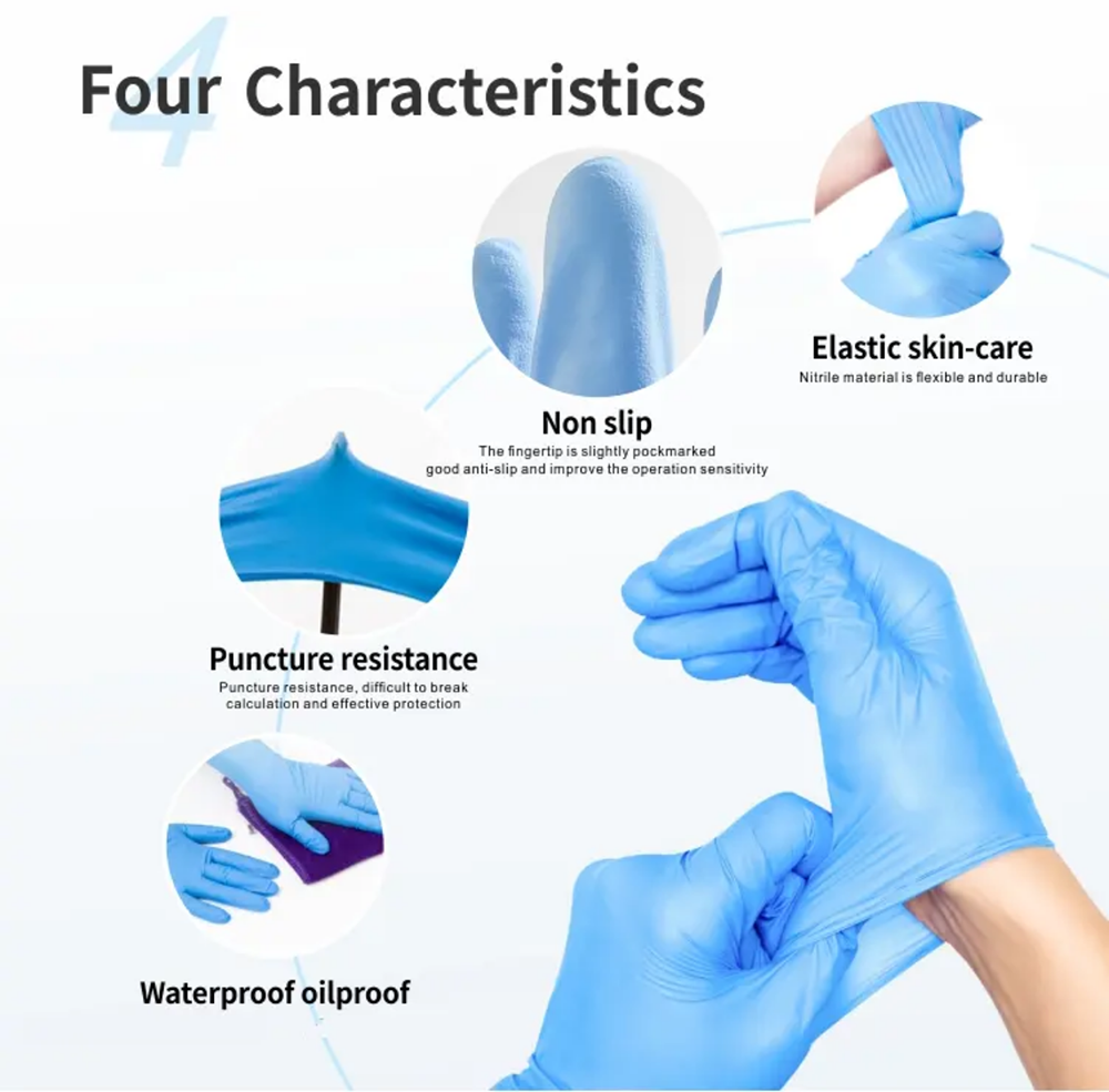 Nitrile Exam Gloves-Blue Latex - огляд і ціна Exam Glove Nitrile