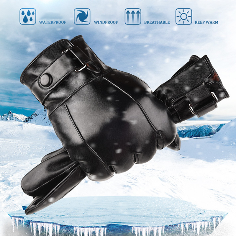 Windproof Touchscreen PU Glove - огляд і ціна Leather Driving Glove