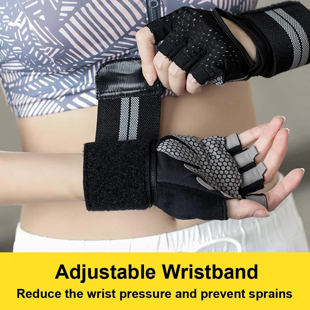 1Pair Half Finger Gym Fitness  - огляд і ціна Workout Glove Gym