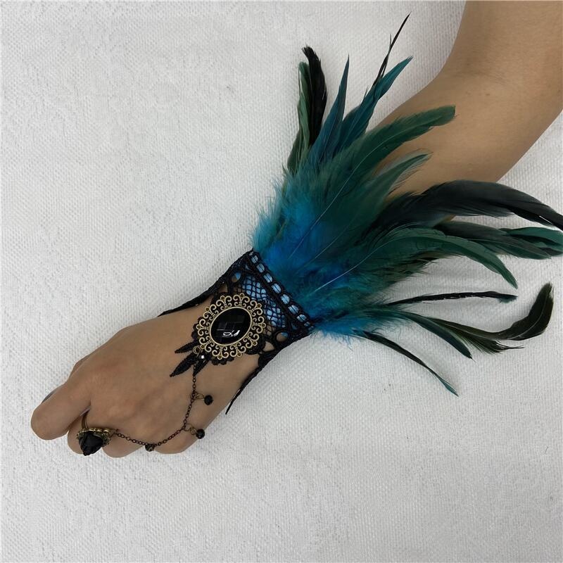 Halloween Feather Lace Gloves  - огляд і ціна Motorcycle Glove Knuckle