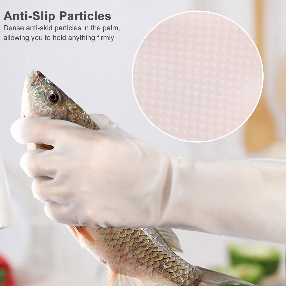1Pair Waterproof Dishwashing G - огляд і ціна Dish Glove Rubber