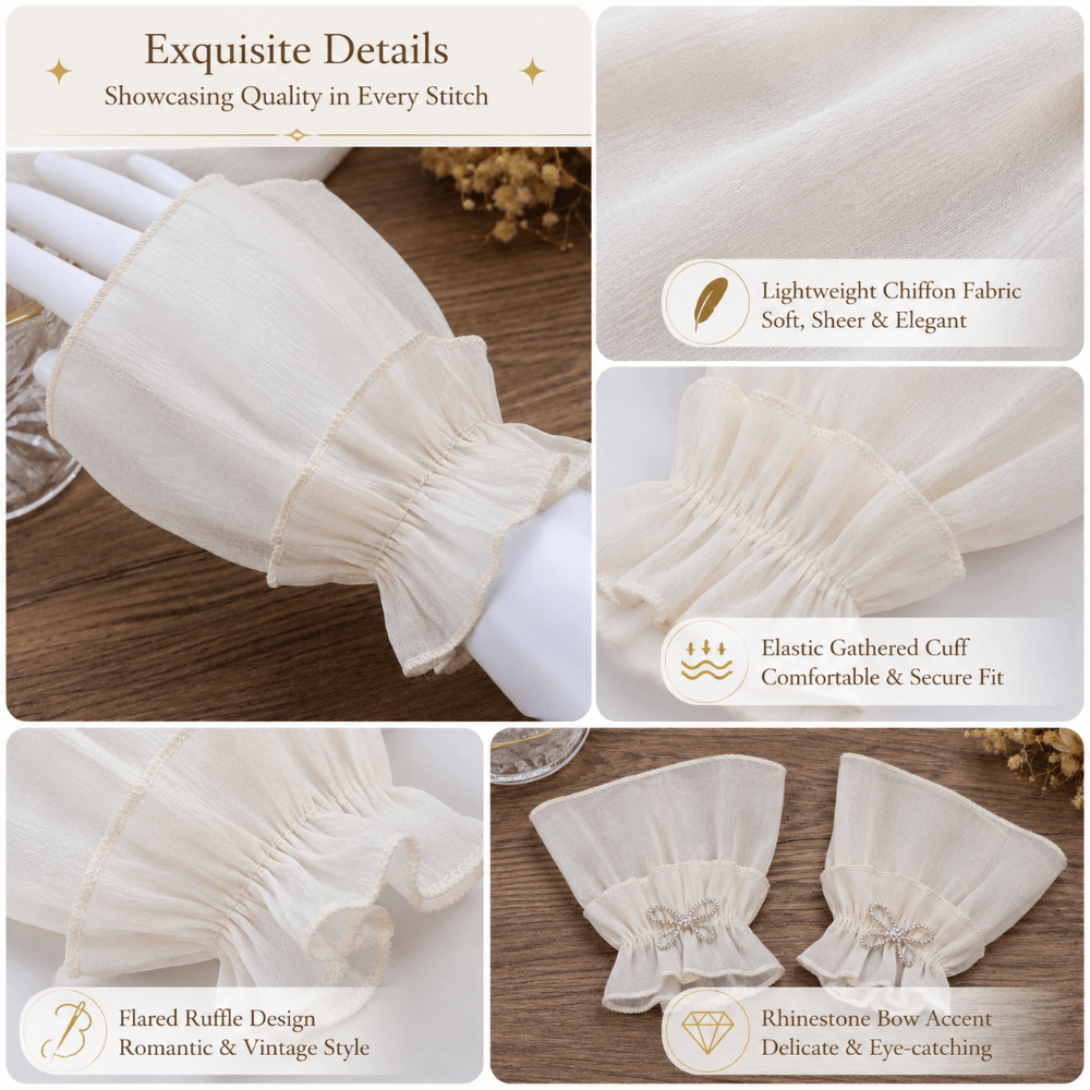 Ruched Pleated Detachable Cuff - огляд і ціна Fingerless Glove Knit