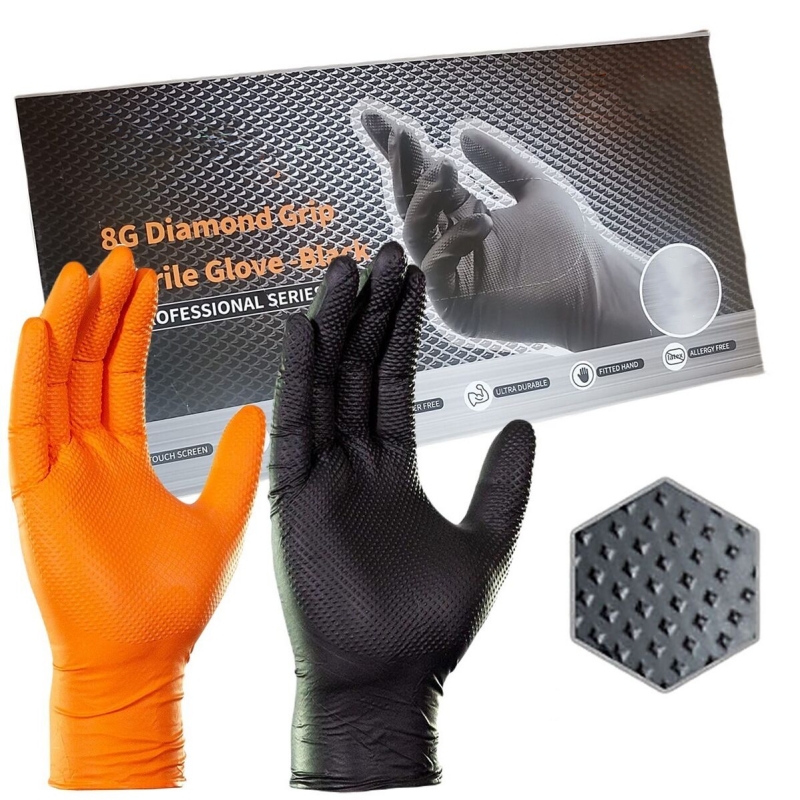 8Mil Thick Heavy Duty Safety W - огляд і ціна Nitrile Mechanic Glove