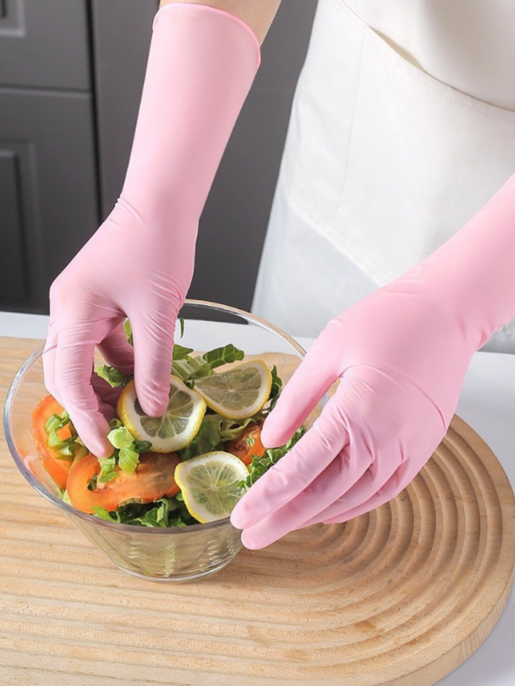9in Long Disposable gloves - F - огляд і ціна Rubber Glove Cleaning