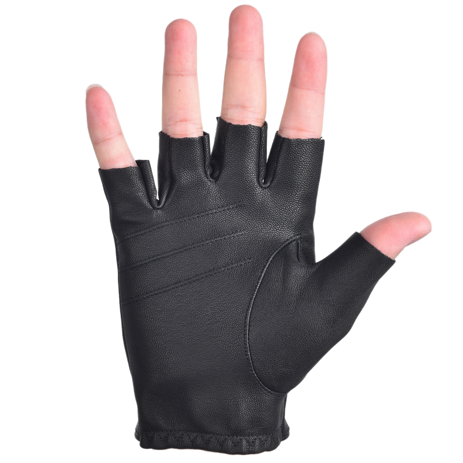 Mens Fingerless Gloves Half Fi - огляд і ціна Leather Driving Glove